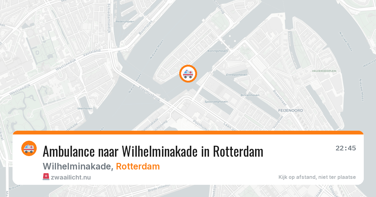 Ambulance naar Wilhelminakade in Rotterdam — 20 mrt 2026