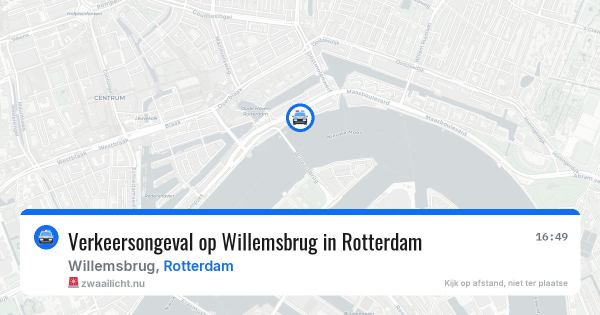 Verkeersongeval op Willemsbrug in Rotterdam — 4 jun 2026