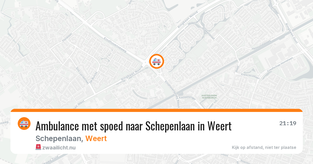 Ambulance met spoed naar Schepenlaan in Weert — 4 jun 2026