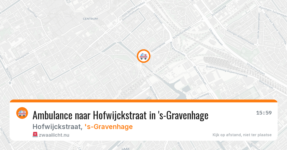 Ambulance naar Hofwijckstraat in 's-Gravenhage — 11 jul 2026