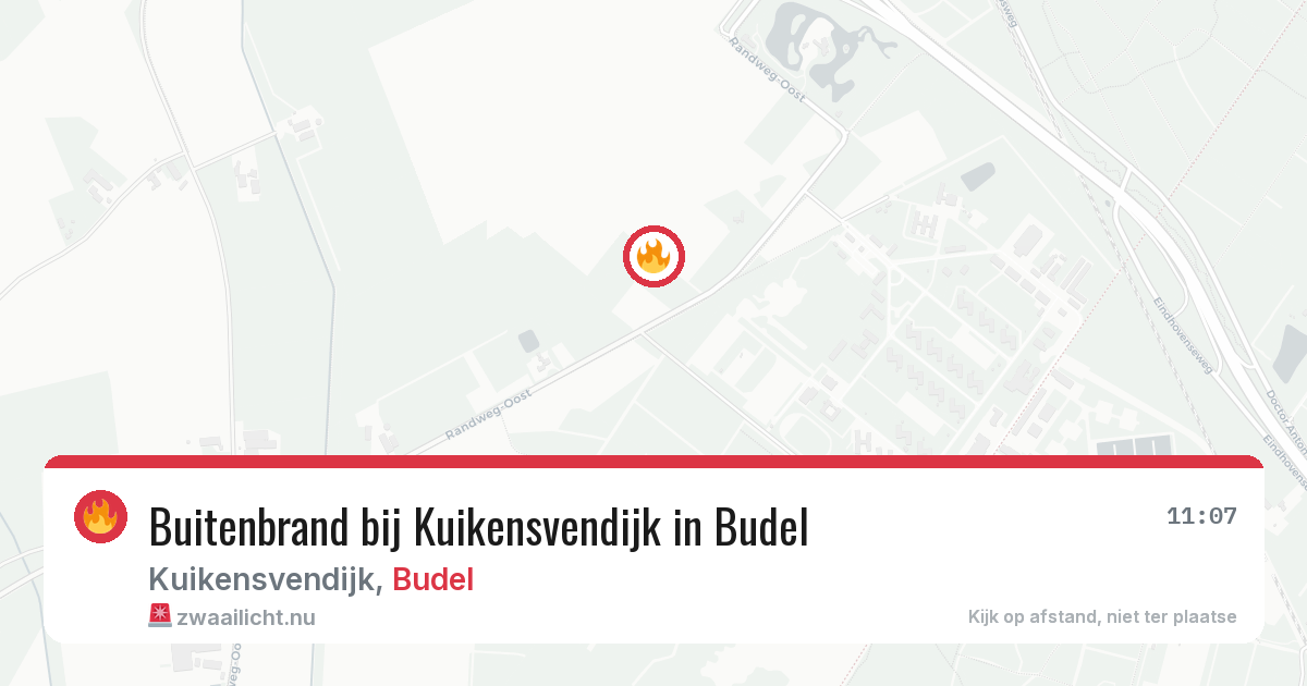Buitenbrand bij Kuikensvendijk in Budel — 29 mei 2026