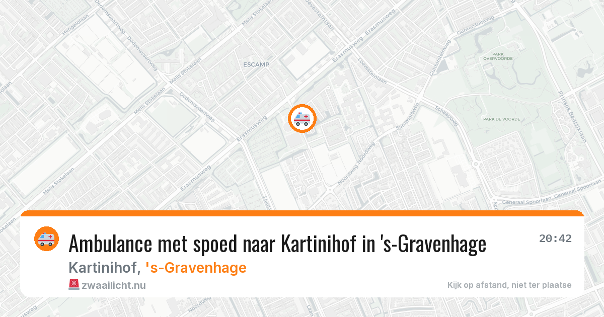 Ambulance met spoed naar Kartinihof in 's-Gravenhage — 23 jul 2026