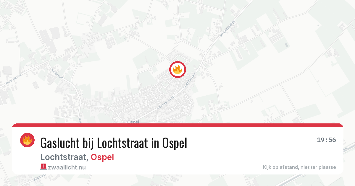 Gaslucht bij Lochtstraat in Ospel — 26 mrt 2026