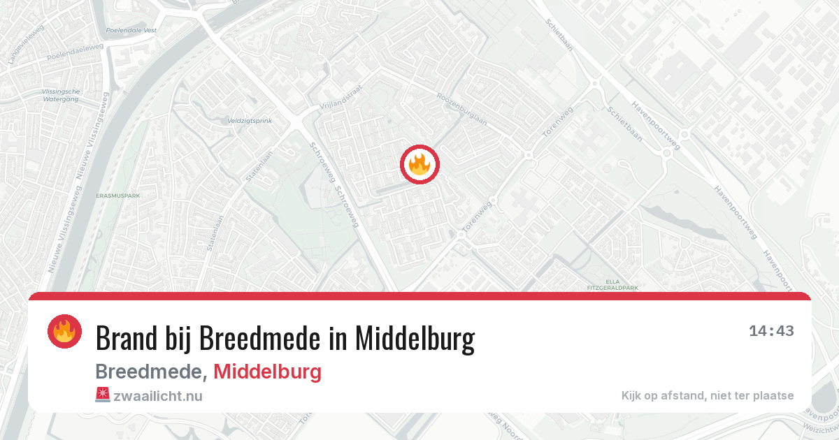 Brand bij Breedmede in Middelburg — 4 jun 2026