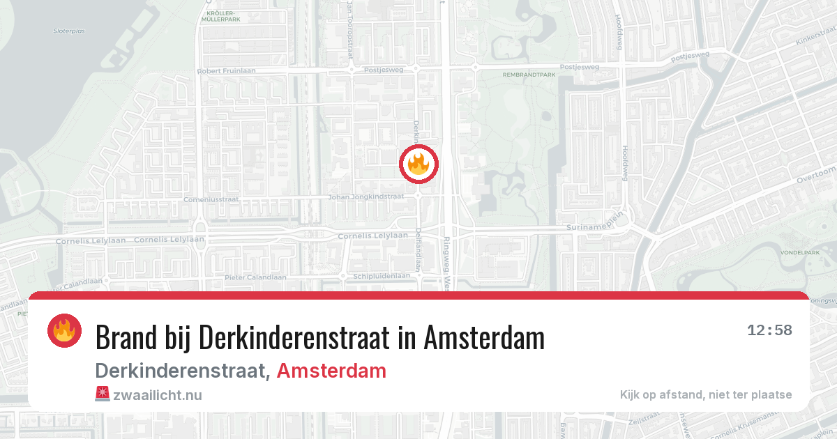 Brand bij Derkinderenstraat in Amsterdam — 4 mei 2026