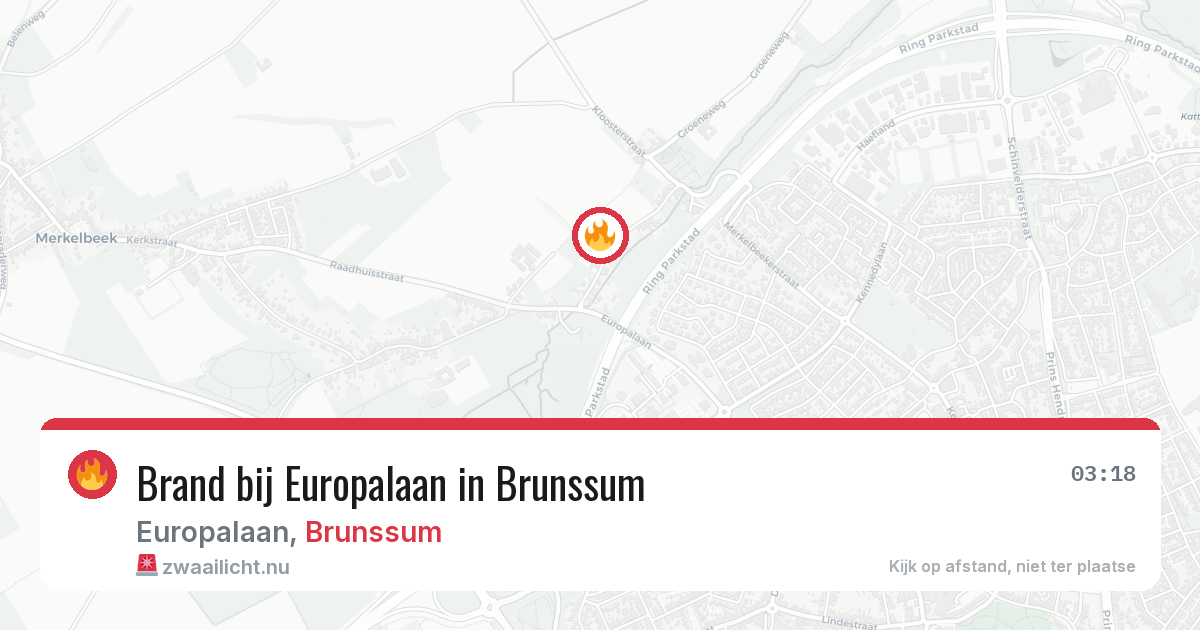 Brand bij Europalaan in Brunssum — 19 mrt 2026