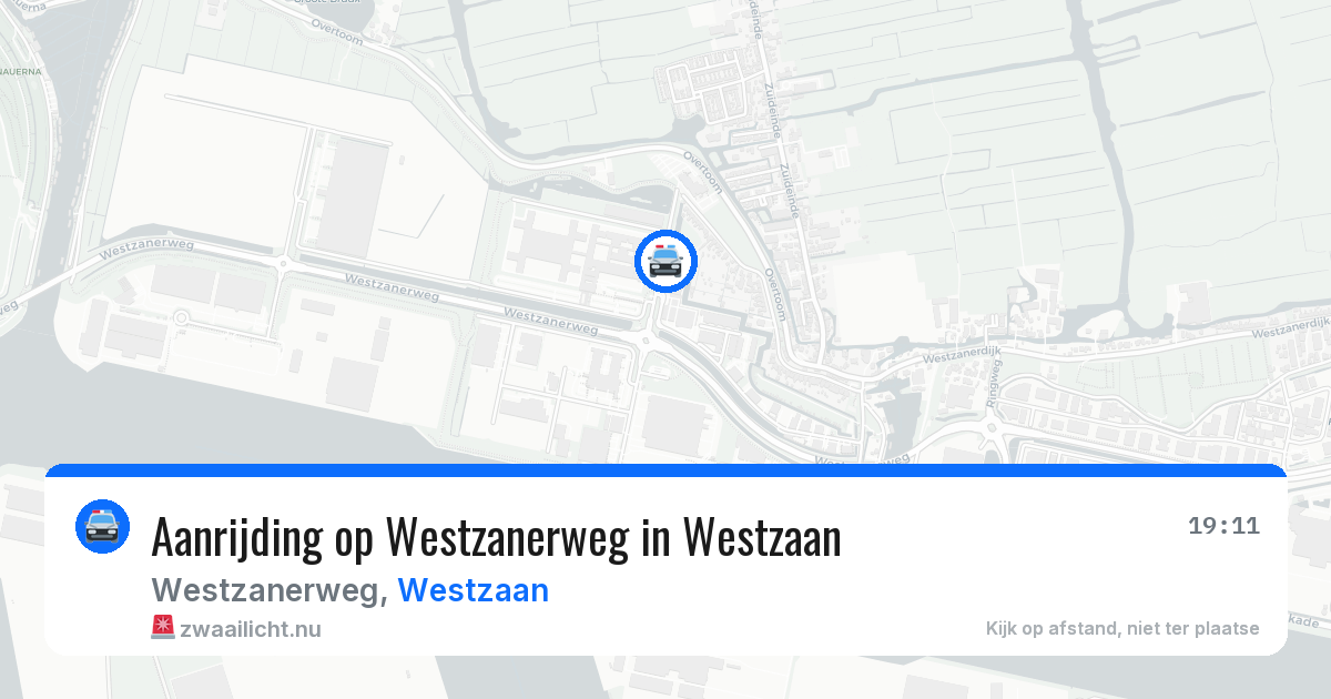 Aanrijding op Westzanerweg in Westzaan — 23 jul 2026