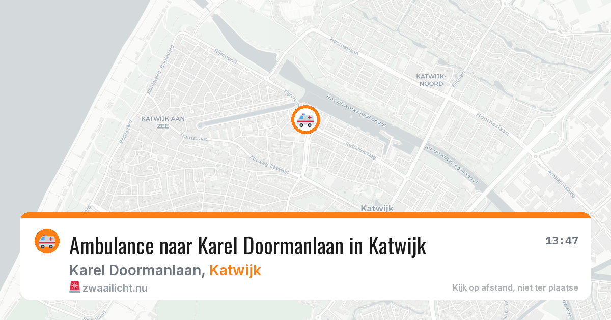 Ambulance naar Karel Doormanlaan in Katwijk — 10 jul 2026