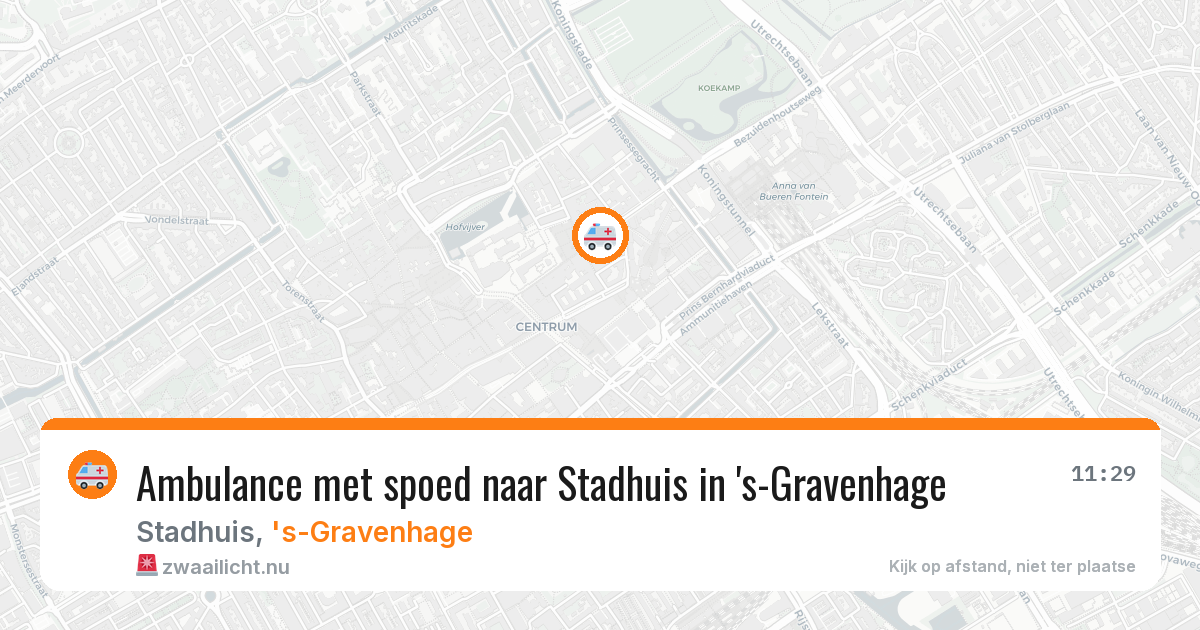Ambulance met spoed naar Stadhuis in 's-Gravenhage — 28 mei 2026