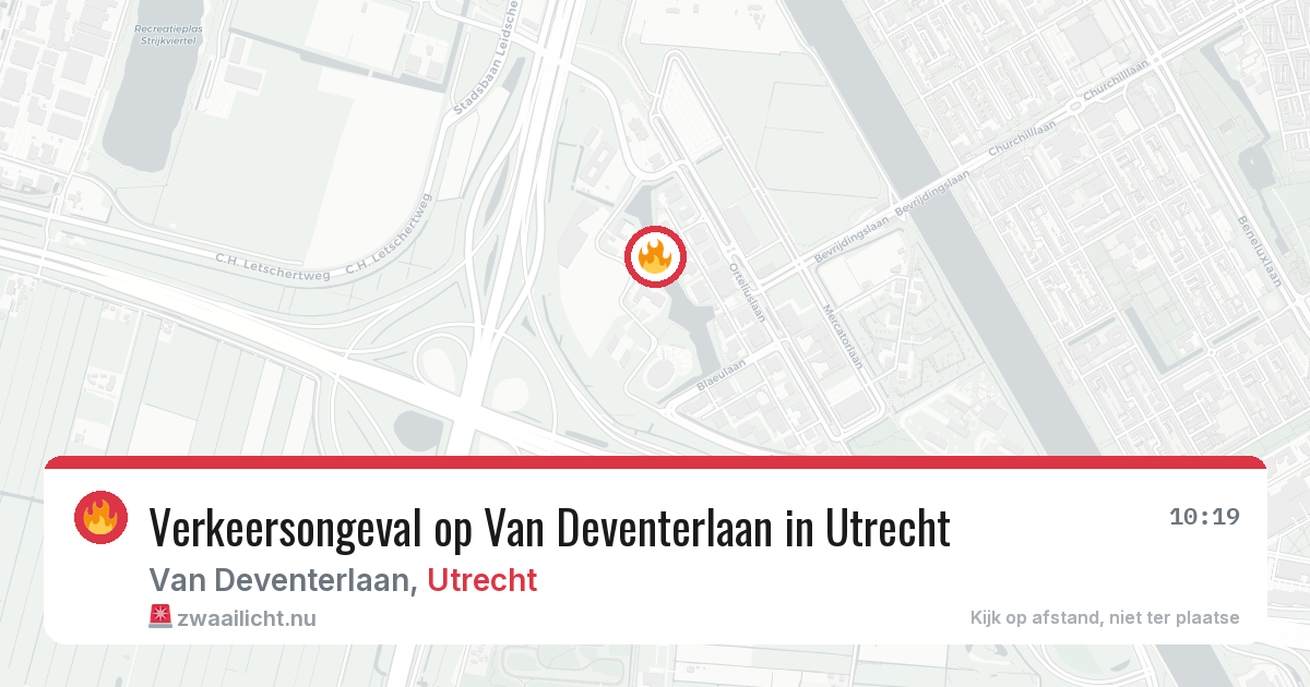Verkeersongeval op Van Deventerlaan in Utrecht — 23 mrt 2026