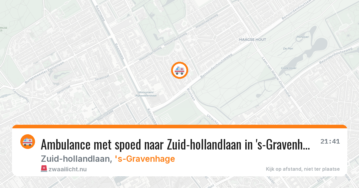 Ambulance met spoed naar Zuid-hollandlaan in 's-Gravenhage — 18 mrt 2026
