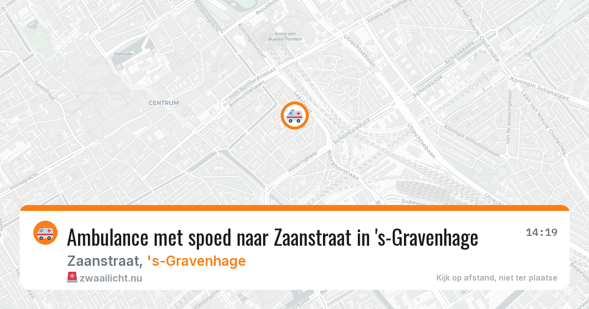 Ambulance met spoed naar Zaanstraat in 's-Gravenhage — 29 mei 2026