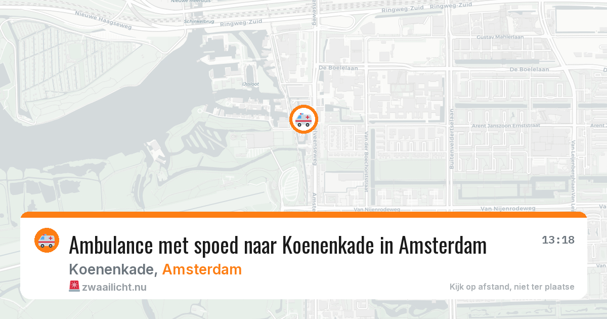 Ambulance met spoed naar Koenenkade in Amsterdam — 25 apr 2026