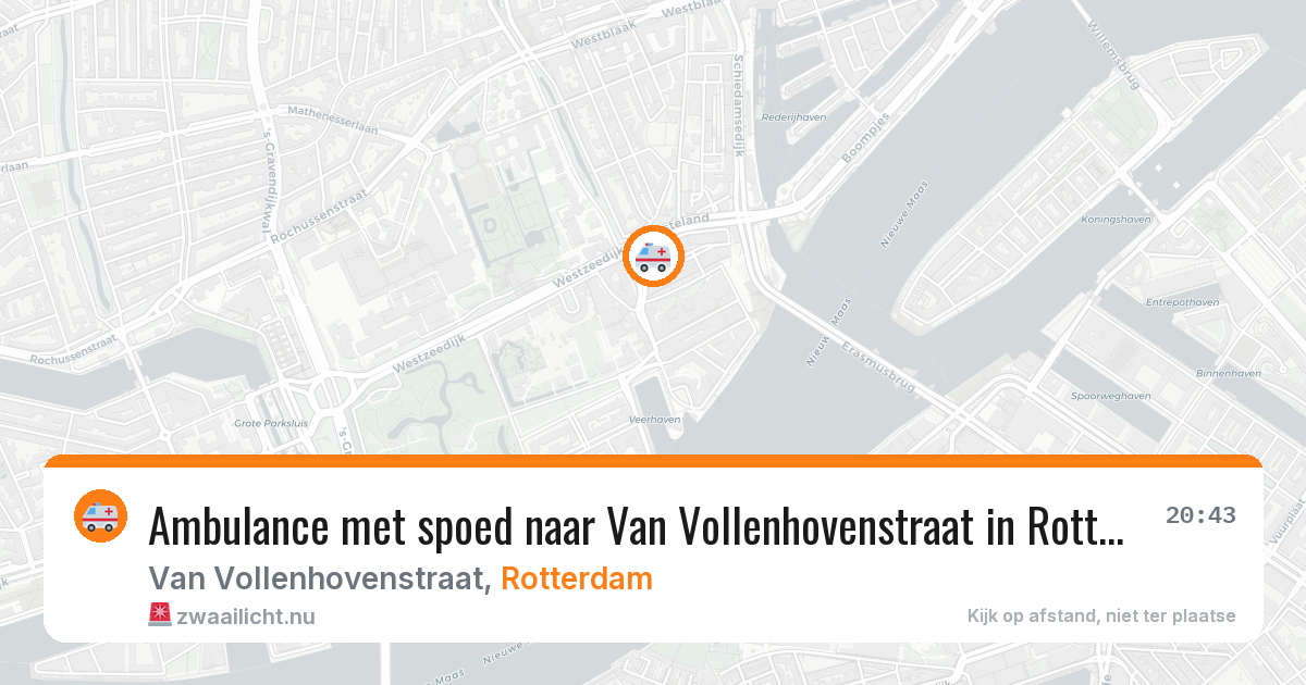 Ambulance met spoed naar Van Vollenhovenstraat in Rotterdam — 22 mei 2026