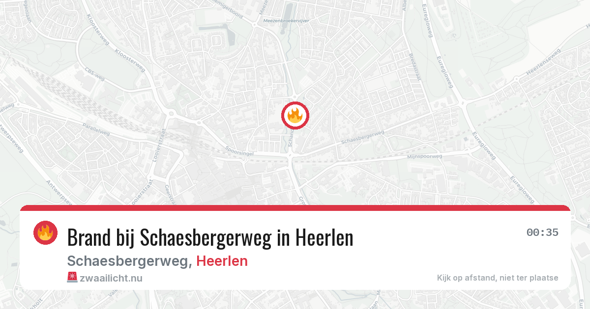 Brand bij Schaesbergerweg in Heerlen — 24 mrt 2026