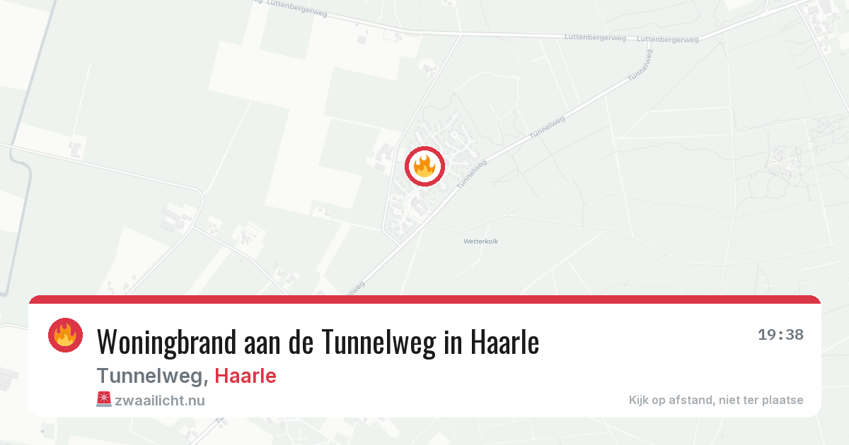 Woningbrand aan de Tunnelweg in Haarle — 11 mrt 2026