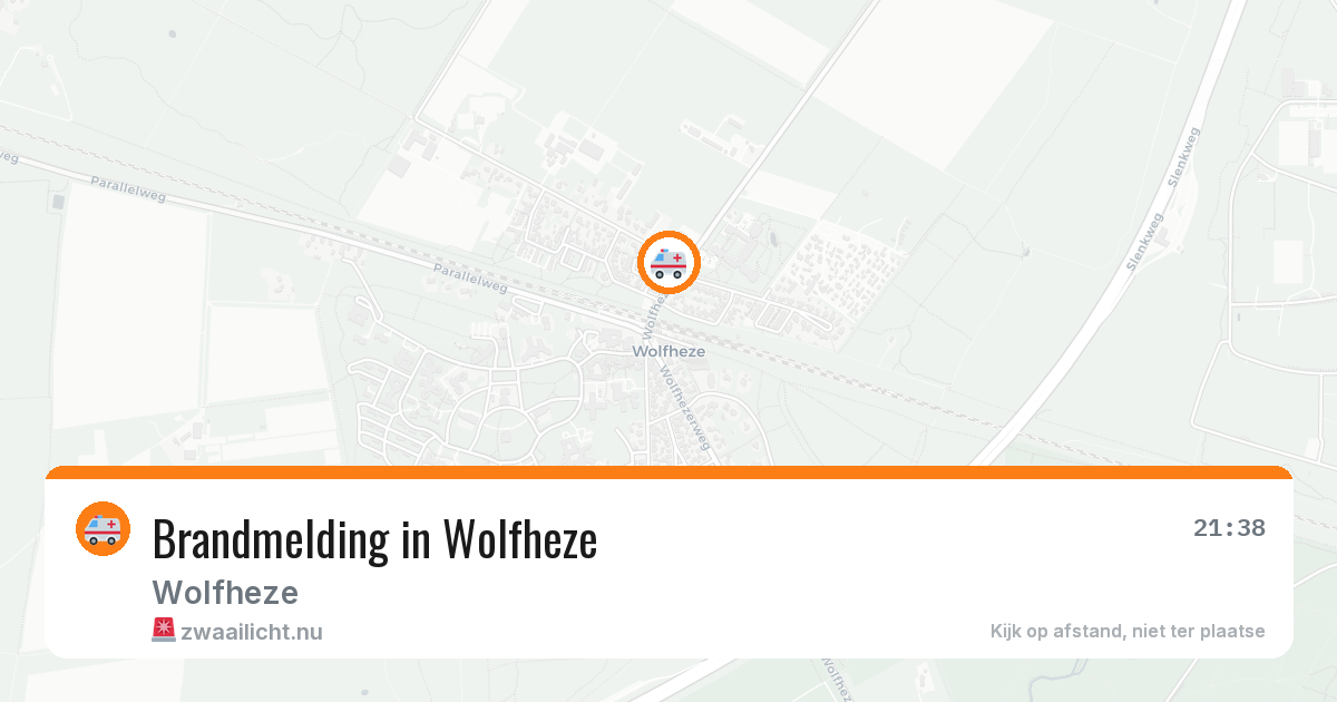 Brandmelding in Wolfheze — 21 jul 2026