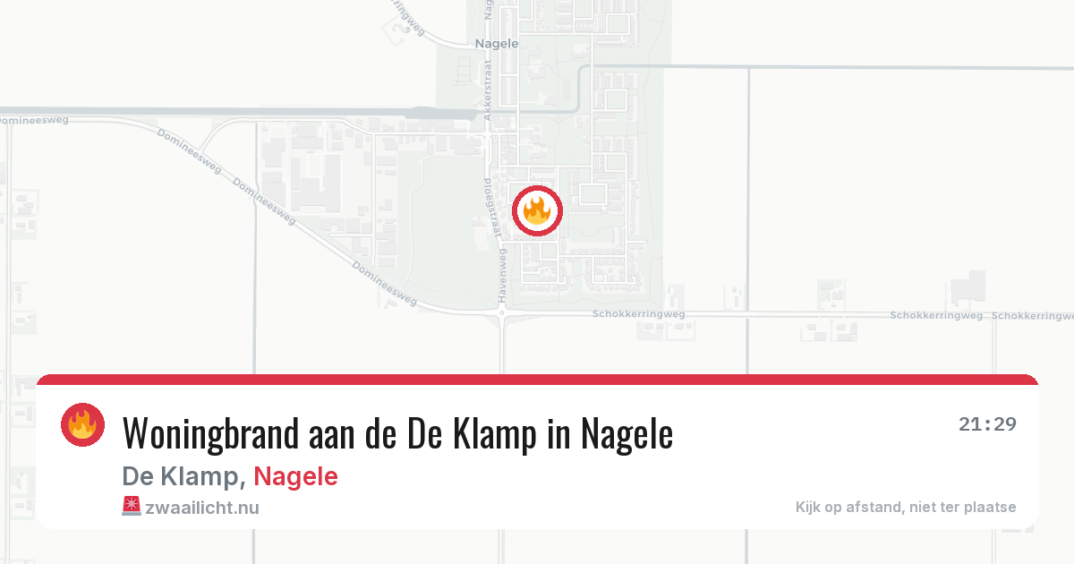 Woningbrand aan de De Klamp in Nagele — 22 jan 2026