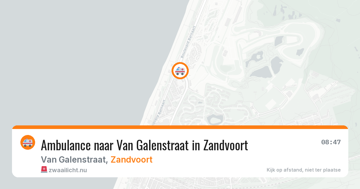 Ambulance naar Van Galenstraat in Zandvoort — 20 jul 2026