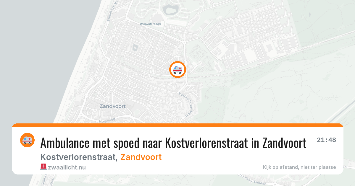 Ambulance met spoed naar Kostverlorenstraat in Zandvoort — 24 jan 2026