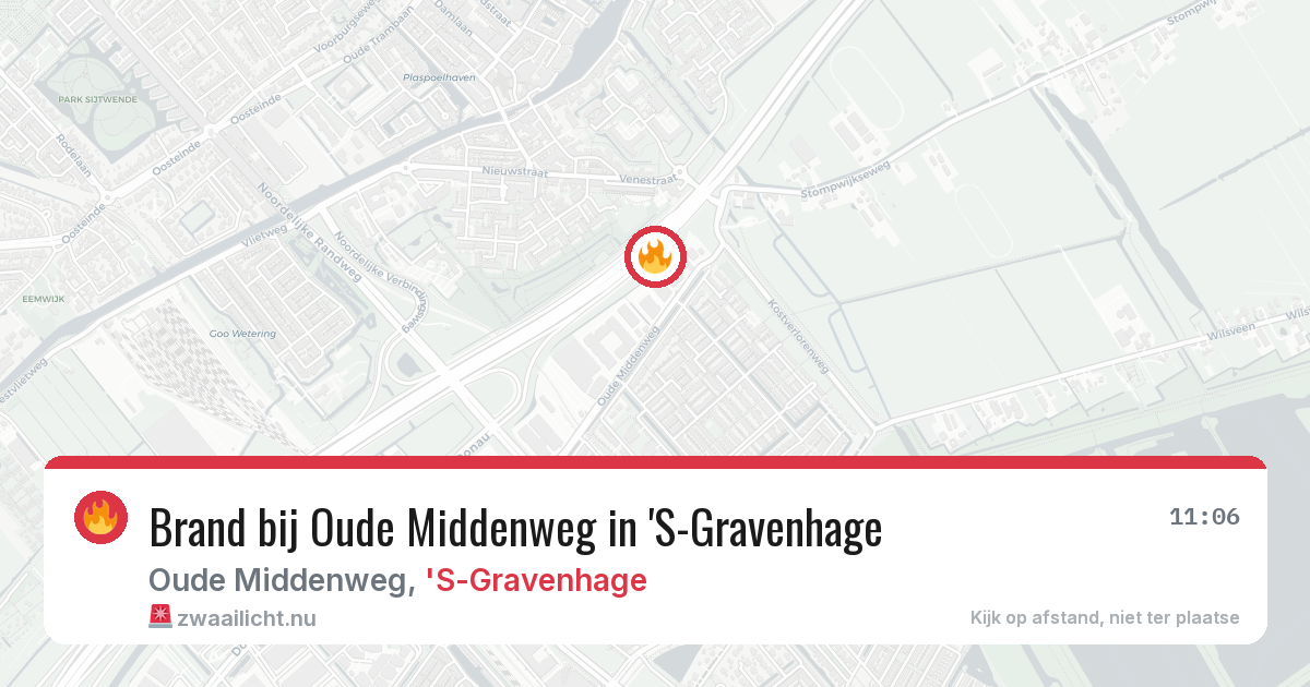 Brand bij Oude Middenweg in 'S-Gravenhage — 26 mei 2026