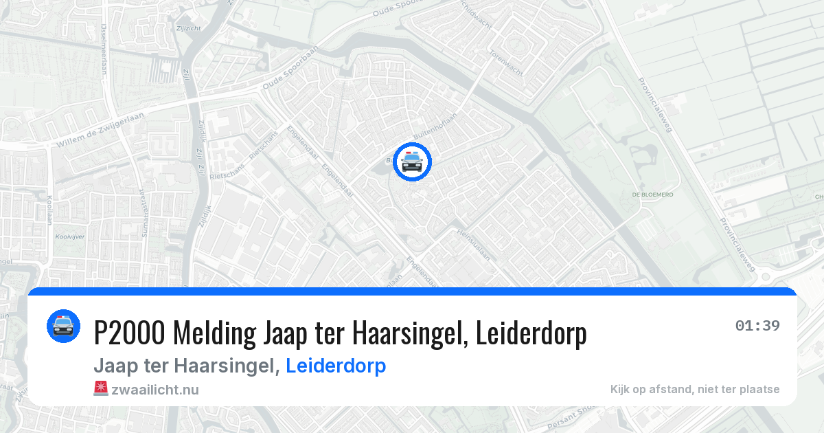 P2000 Melding Jaap ter Haarsingel, Leiderdorp — 12 mei 2026