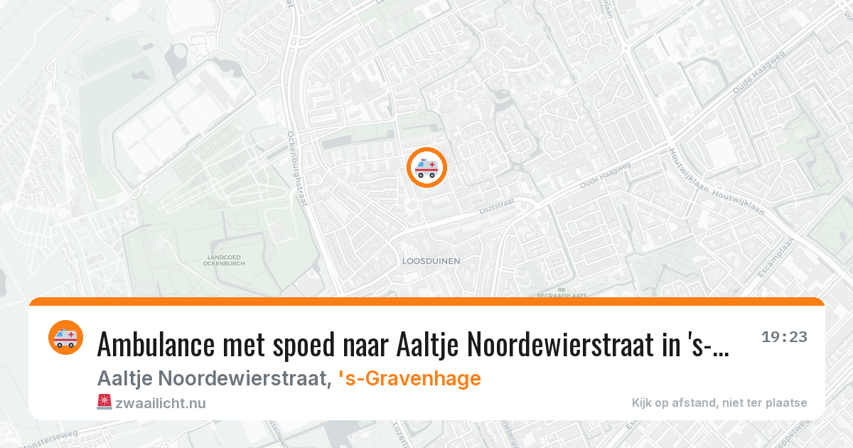 Ambulance met spoed naar Aaltje Noordewierstraat in 's-Gravenhage — 14 jul 2026