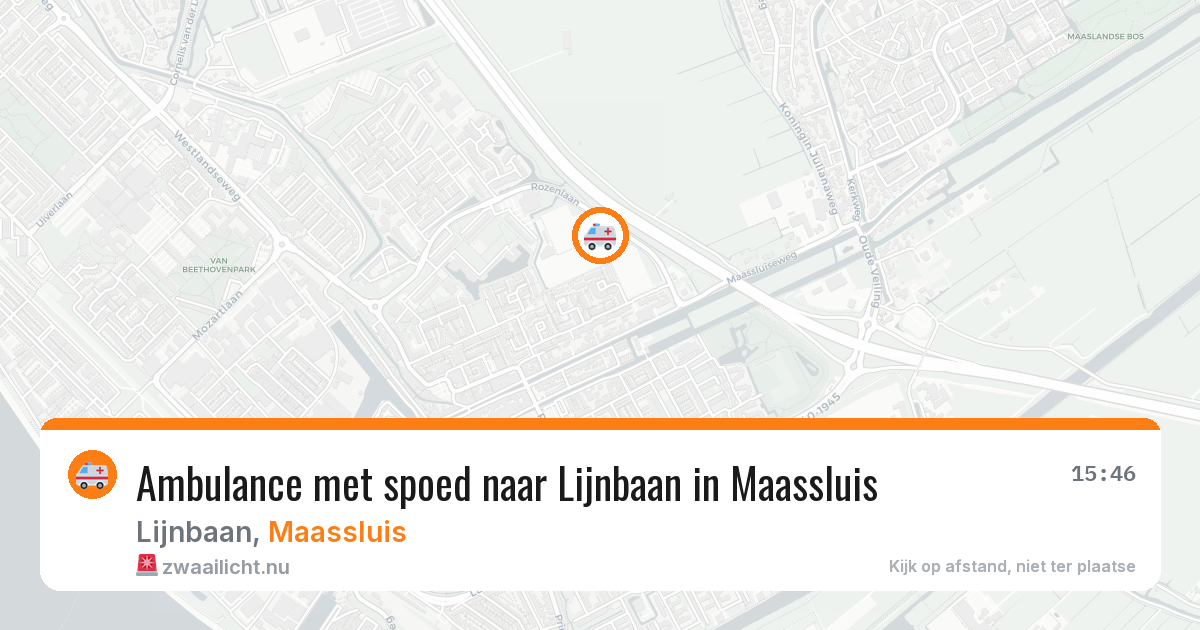Ambulance met spoed naar Lijnbaan in Maassluis — 6 mei 2026