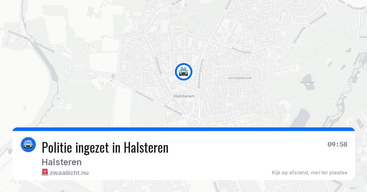 Politie ingezet in Halsteren — 3 feb 2026 | 🚨 Zwaailicht.nu