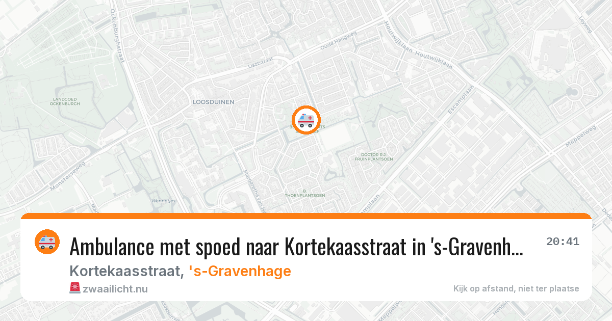 Ambulance met spoed naar Kortekaasstraat in 's-Gravenhage — 4 mei 2026