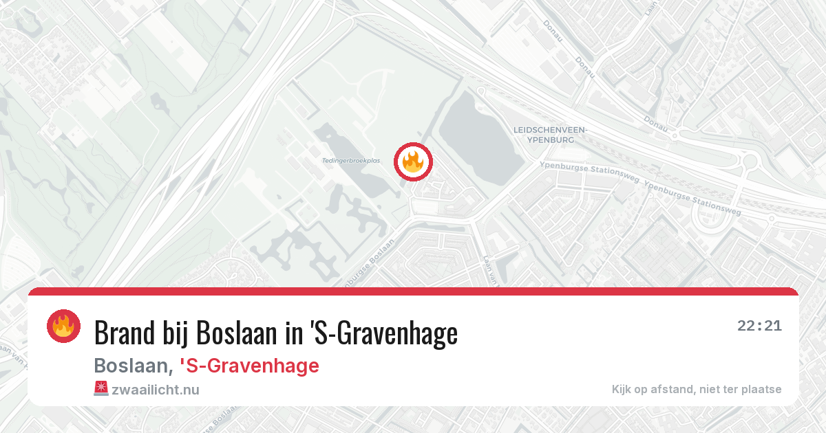 Brand bij Boslaan in 'S-Gravenhage — 21 mei 2026