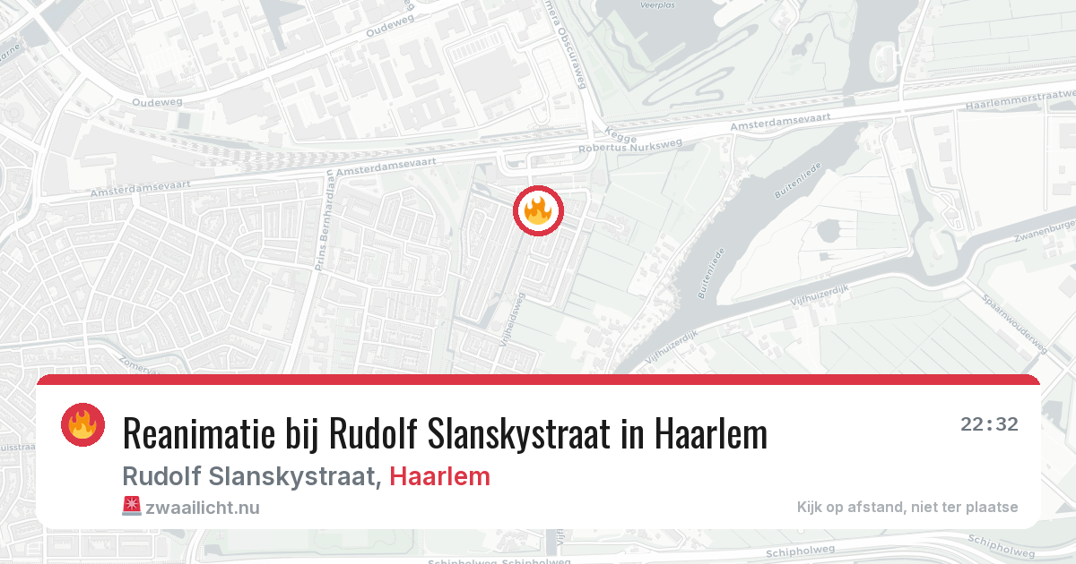 Reanimatie bij Rudolf Slanskystraat in Haarlem — 16 jul 2026