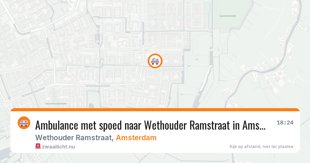 Ambulance met spoed naar Wethouder Ramstraat in Amsterdam — 23 jul 2026