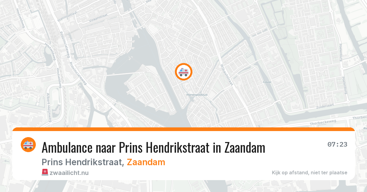 Ambulance naar Prins Hendrikstraat in Zaandam — 22 jul 2026