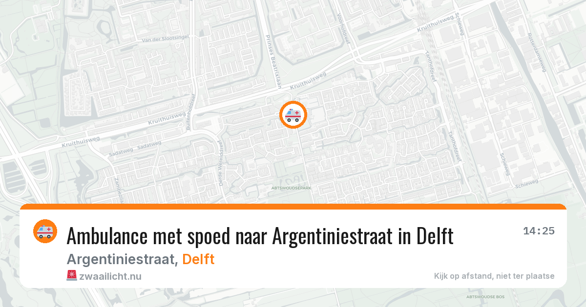 Ambulance met spoed naar Argentiniestraat in Delft — 24 jan 2026