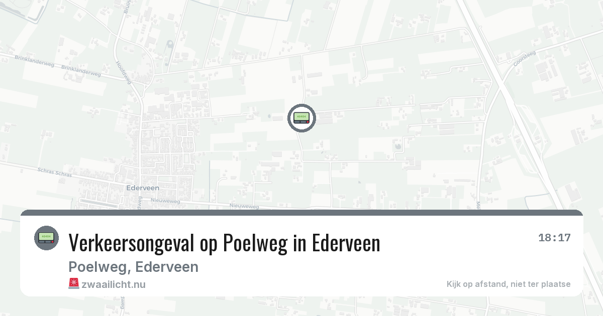 Verkeersongeval op Poelweg in Ederveen — 17 jul 2026