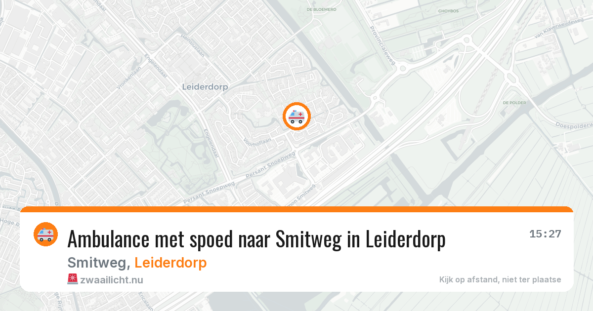 Ambulance met spoed naar Smitweg in Leiderdorp — 8 jun 2026