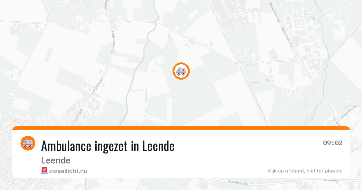 Ambulance ingezet in Leende — 20 jul 2026