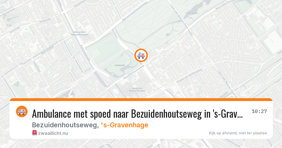 Ambulance met spoed naar Bezuidenhoutseweg in 's-Gravenhage — 28 jan 2026