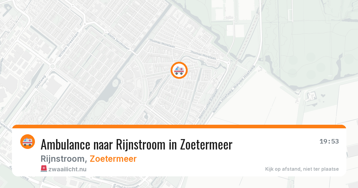 Ambulance naar Rijnstroom in Zoetermeer — 18 mei 2026