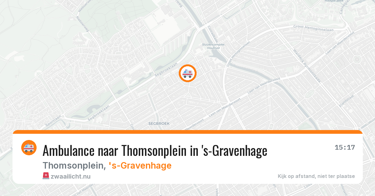 Ambulance naar Thomsonplein in 's-Gravenhage — 18 jul 2026