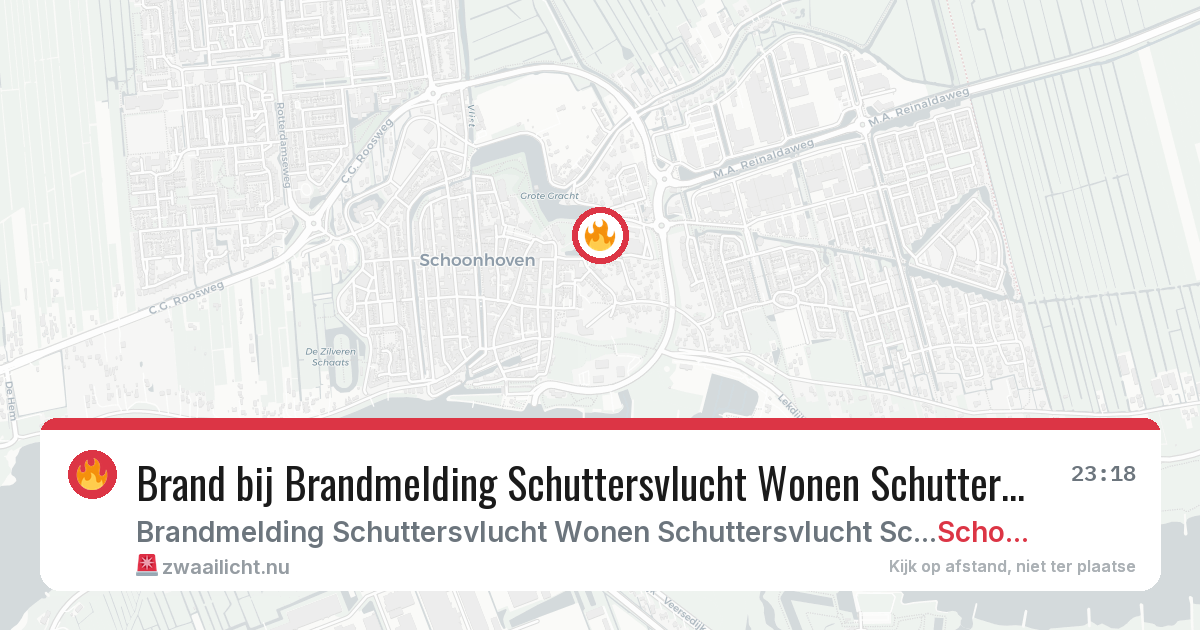 Brand bij Brandmelding Schuttersvlucht Wonen Schuttersvlucht Schoonhoven in Schoonhoven — 30 mei 2026