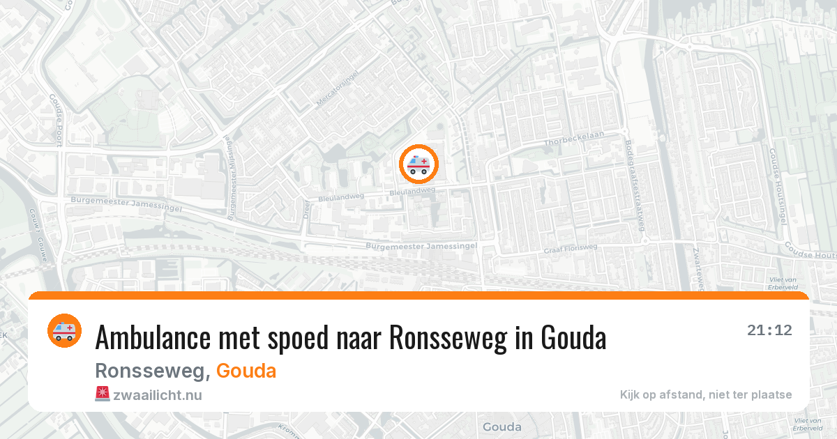 Ambulance met spoed naar Ronsseweg in Gouda — 25 jan 2026