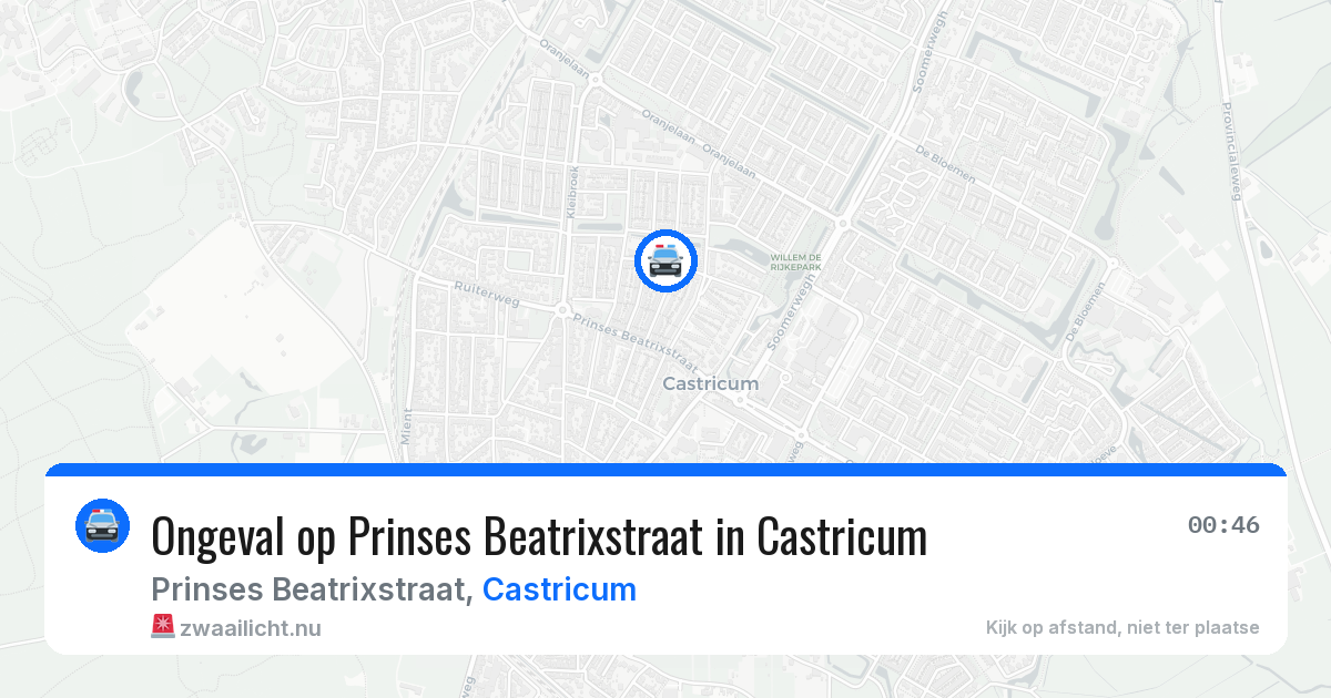Ongeval op Prinses Beatrixstraat in Castricum — 14 mrt 2026