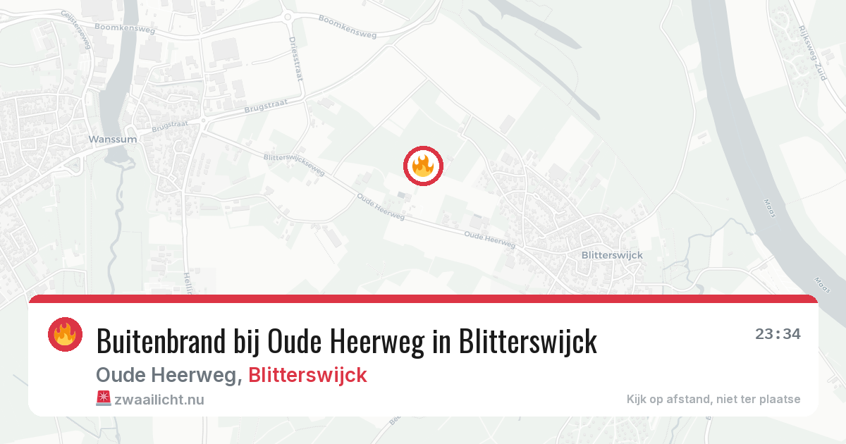 Buitenbrand bij Oude Heerweg in Blitterswijck — 23 mei 2026