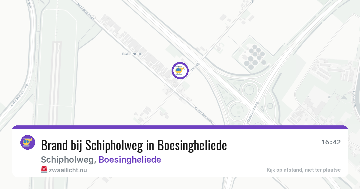 Brand bij Schipholweg in Boesingheliede — 21 feb 2026
