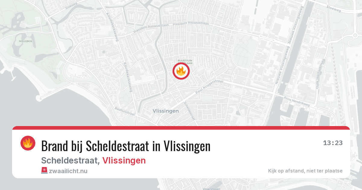 Brand bij Scheldestraat in Vlissingen — 23 jul 2026