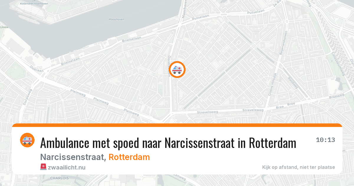 Ambulance met spoed naar Narcissenstraat in Rotterdam — 22 mei 2026