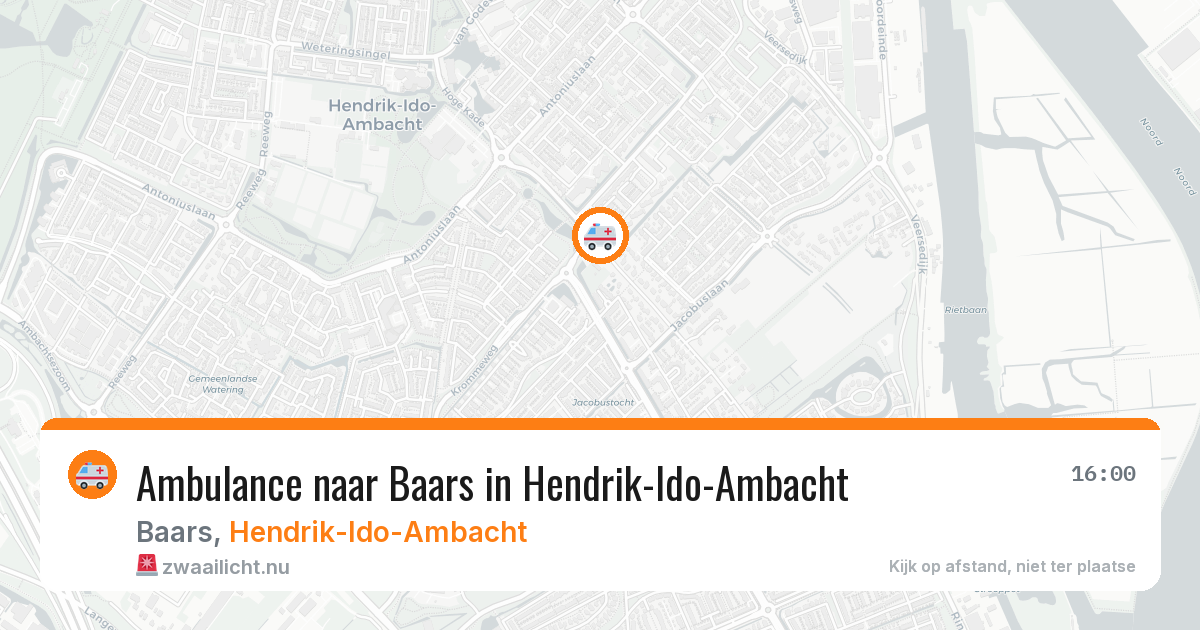 Ambulance naar Baars in Hendrik-Ido-Ambacht — 17 jul 2026