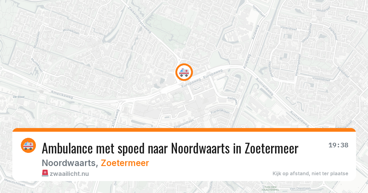Ambulance met spoed naar Noordwaarts in Zoetermeer — 24 jul 2026